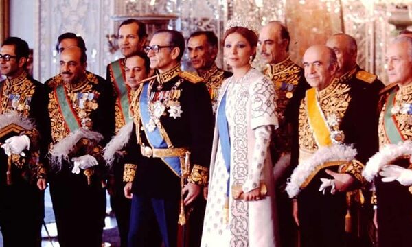 Former Iranian Shah and entourage