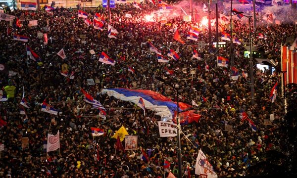 Mass protest in Belgrade
