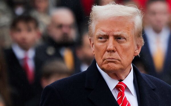 Trump during his inauguration