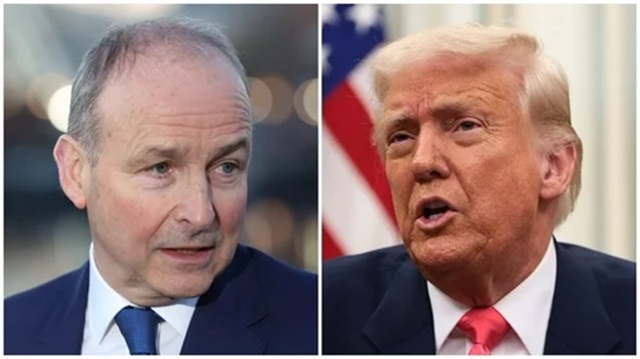 Trump and Irish Prime Minister Michael Martin