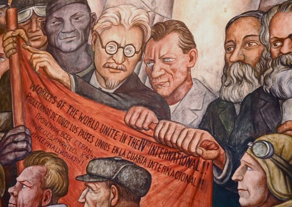 Montage by Diego Rivera to commemorate founding of Fourth International