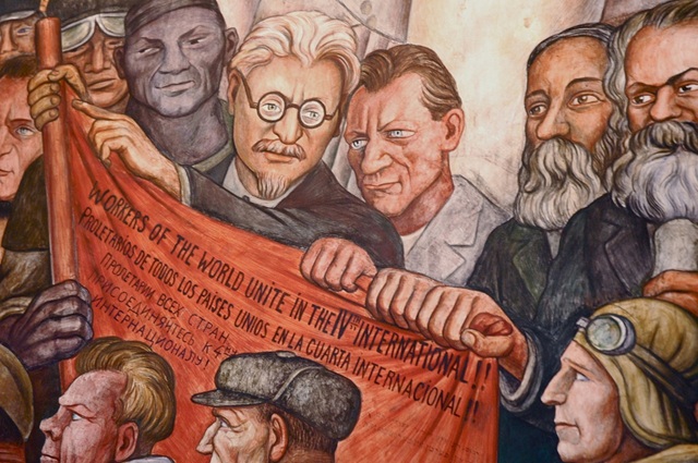 Montage by Diego Rivera to commemorate founding of Fourth International