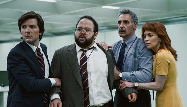 Still scene from the Severance series
