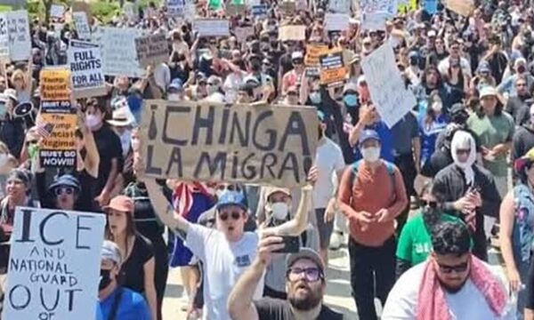 Anti-ICE protesters in Los Angeles