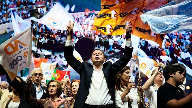 Outgoing premier Montenegro celebrates re-election in Portugal