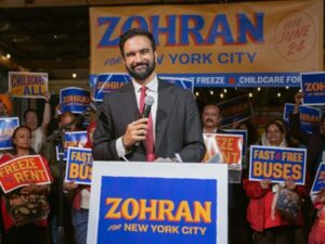Zohran Mandani campaigning in New York