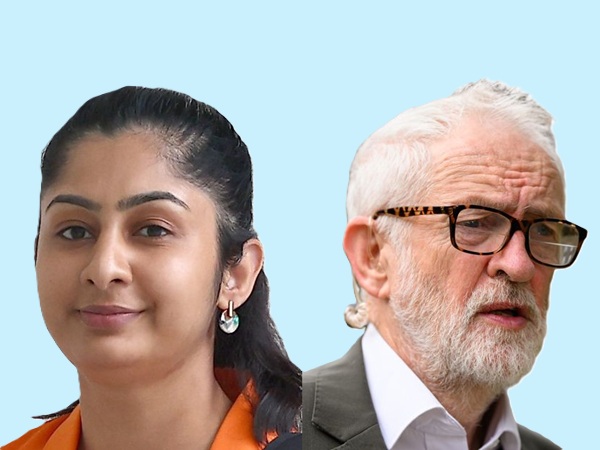 Zarah Sultana and Jeremy Corbyn