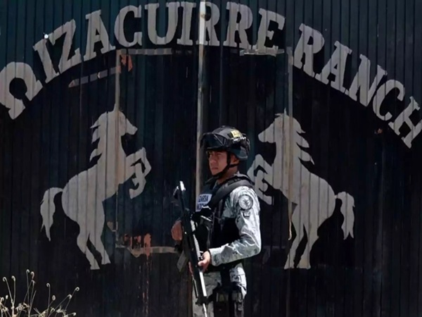 Gates at the Izaguirre Ranch in Mexico patrolled by teh police