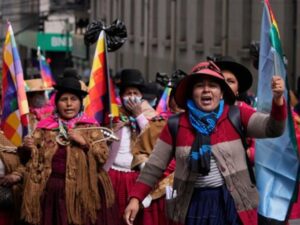 Indigenous protestors in Bolivia